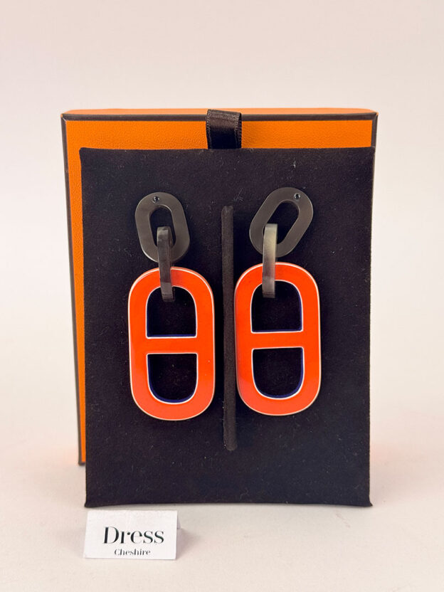 Pre-Owned Hermes Buffalo Horn Earrings - Image 3