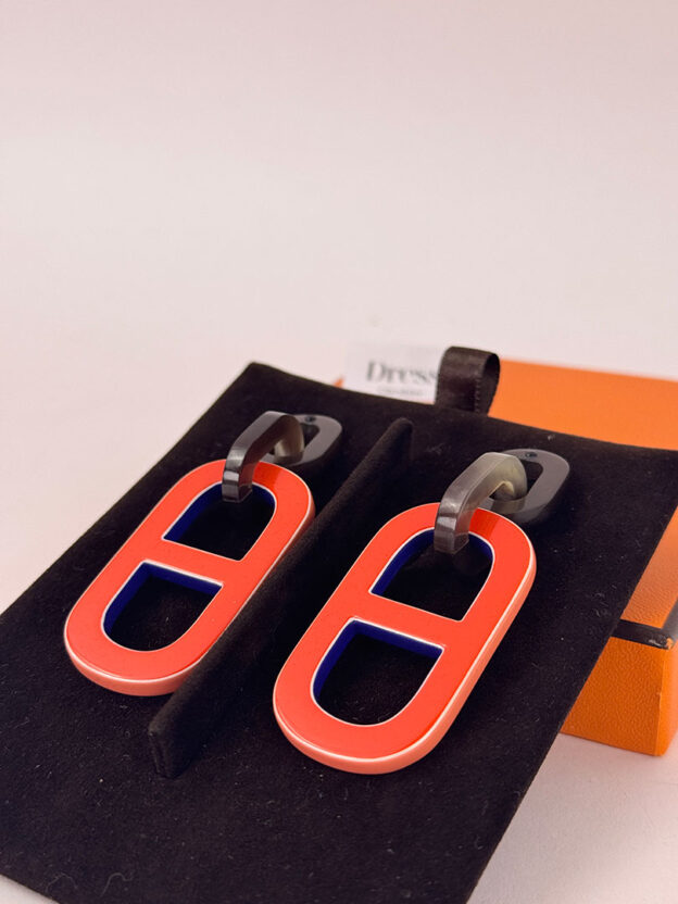 Pre-Owned Hermes Buffalo Horn Earrings - Image 2
