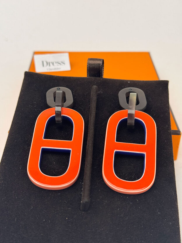 Pre-Owned Hermes Buffalo Horn Earrings - Image 4