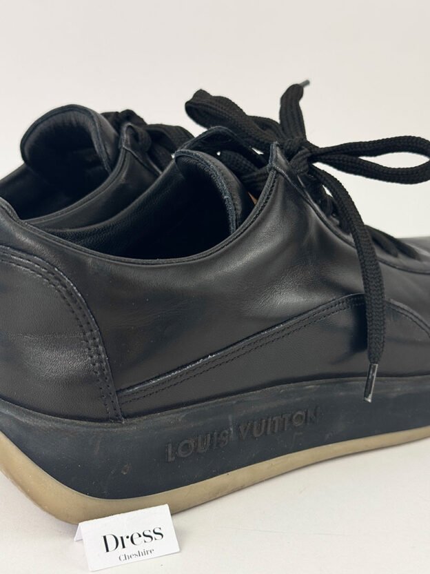 Louis Vuitton Black Leather Low Top Trainers Size 38 (UK 5) - Image 3