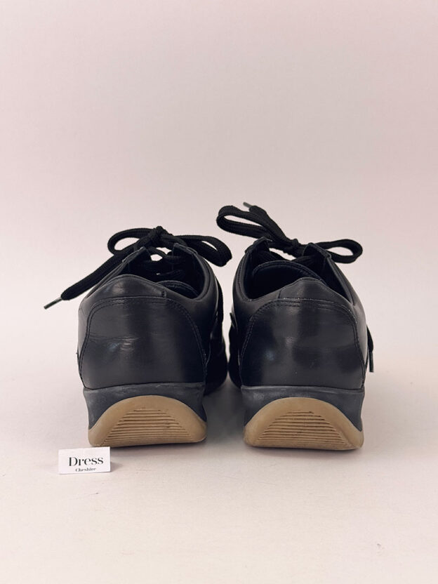 Louis Vuitton Black Leather Low Top Trainers Size 38 (UK 5) - Image 5