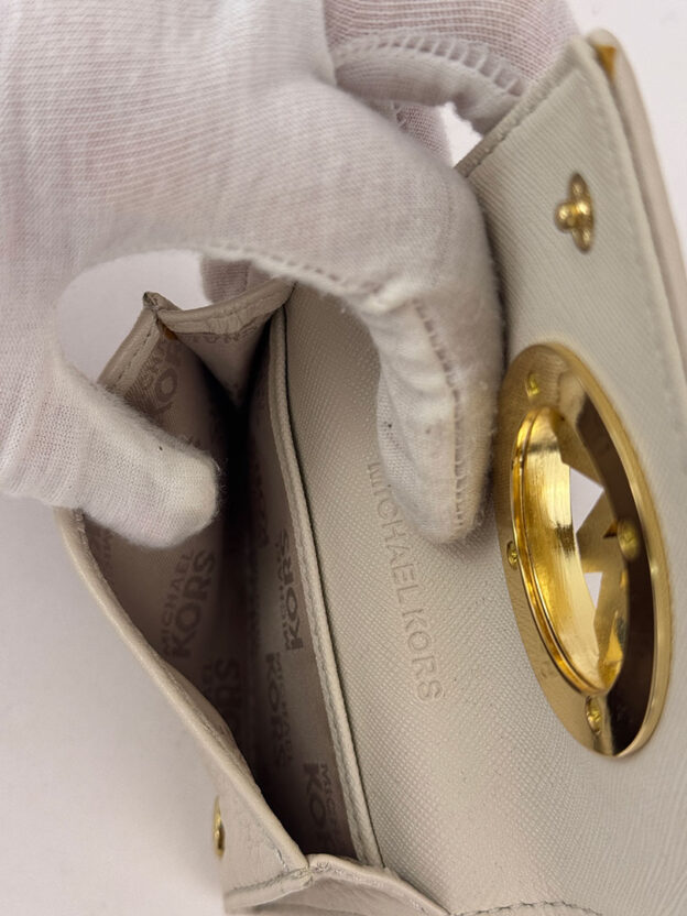 Pre-Owned Michael Kors Cream Cream Purse - Image 3
