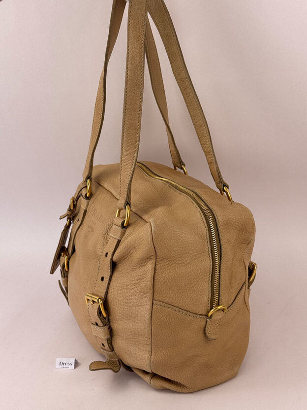 Prada Beige Leather Handbag - Image 2