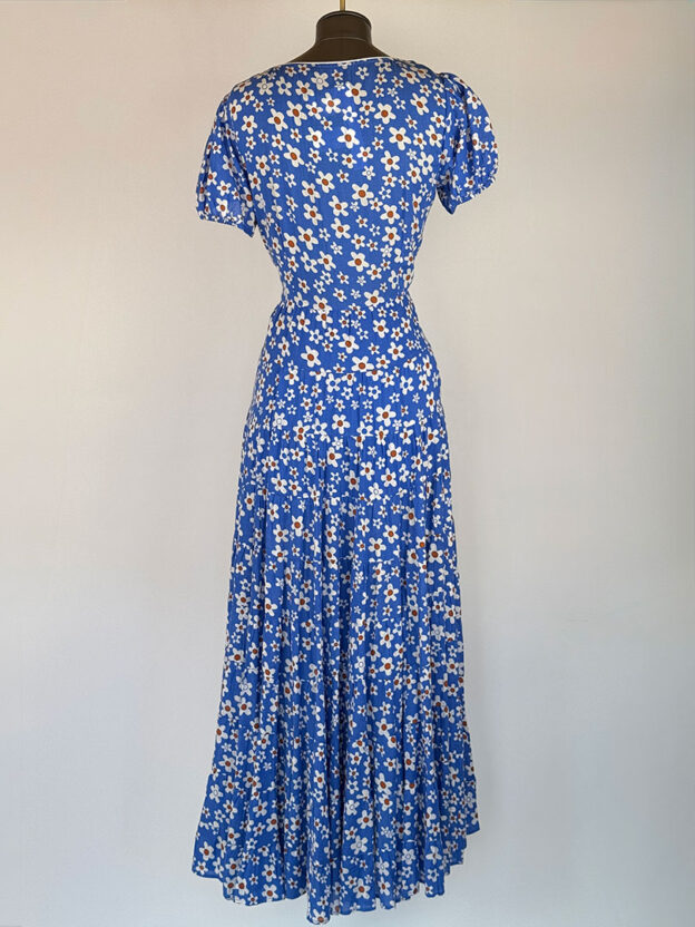 Pre-Owned Rixo Blue & White Floral Dress Size 8 (XS) - Image 2
