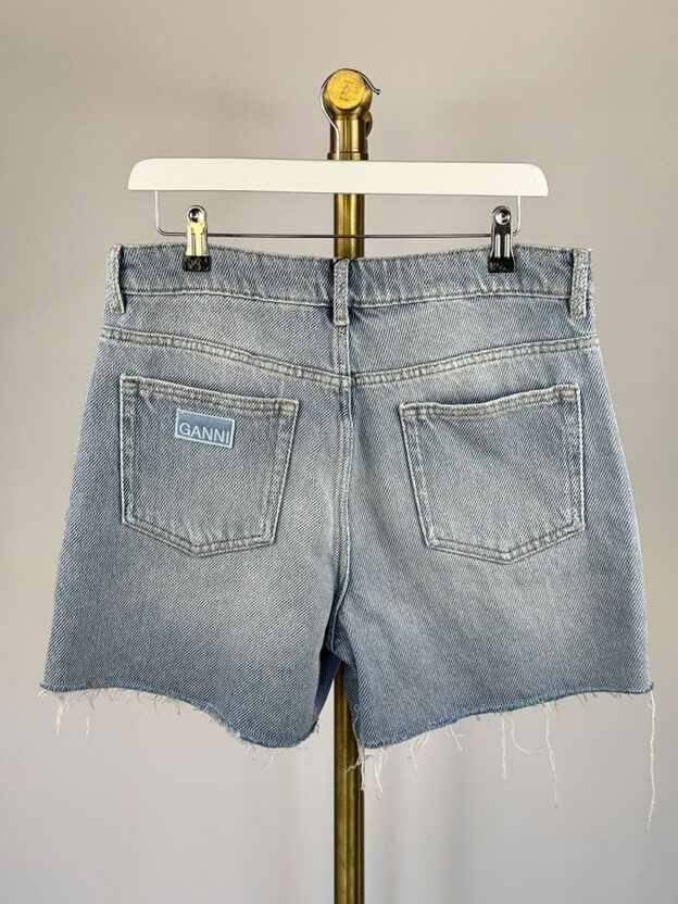 Ganni Denim Shorts Size (UK 10) - Image 2