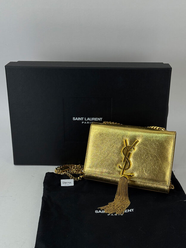 Pre-Owned YSL Gold Crossbody Handbag - Image 6