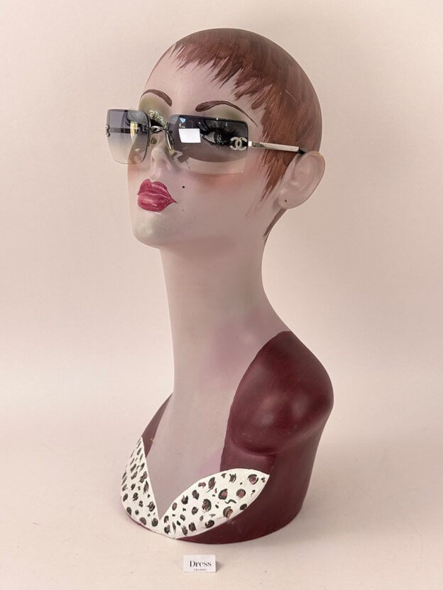 Chanel Blue Clear Frame with Diamante CC Sunglasses