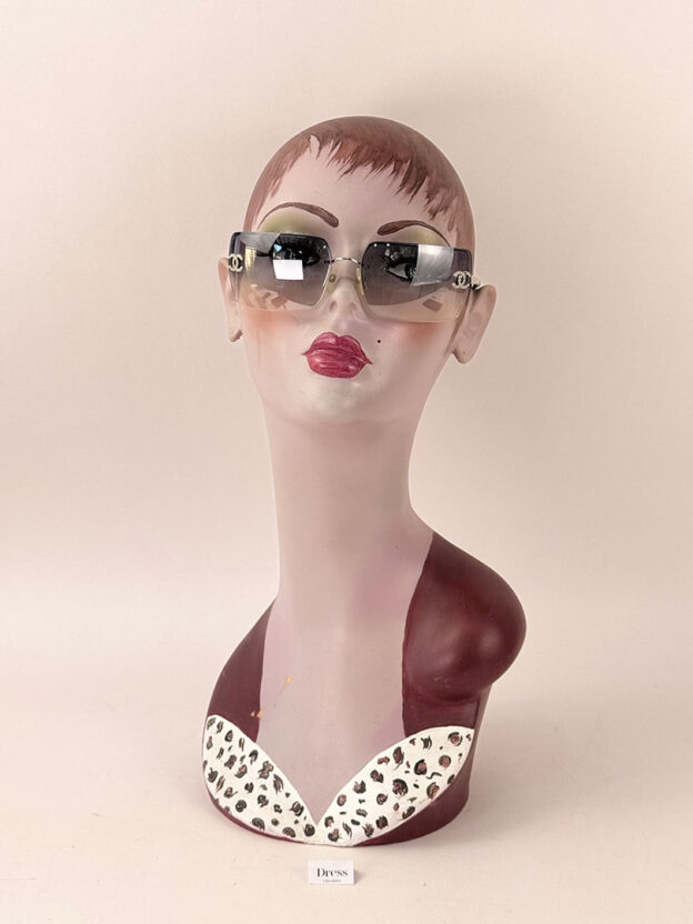 Chanel Blue Clear Frame with Diamante CC Sunglasses - Image 3