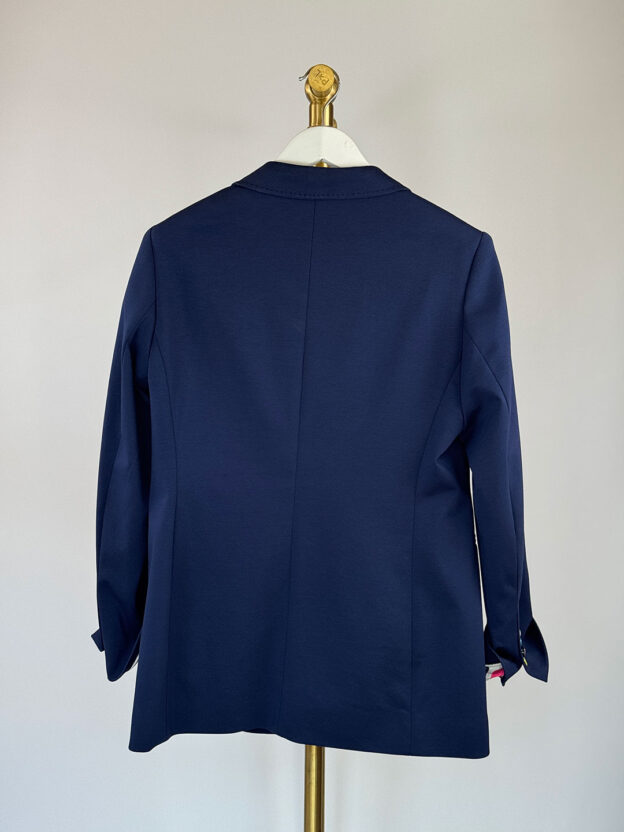 Pre-Owned Vilagallo Navy Blazer Size 44 (UK 12) - Image 2