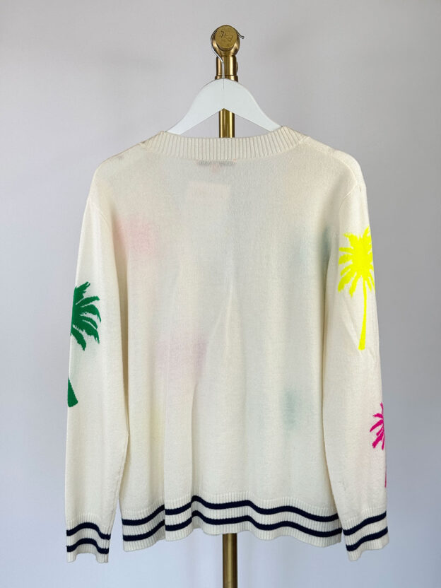 Pre-Owned Vilagallo Multicoloured Palm Tree Cardigan Size L - Image 2