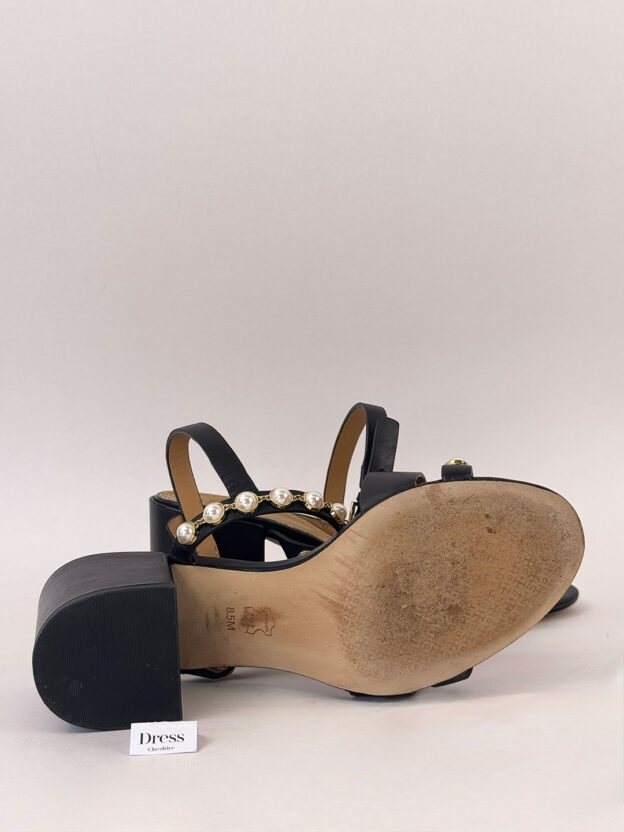 Pre-Owned Tory Burch Black Emmy Pearl Sandals US 8.5. Feel like a Size UK 5.5 - Image 5