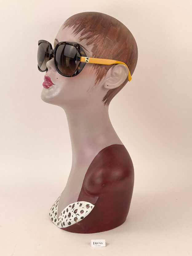 Pre-Owned Fendi Leopard Print Square Sunglasses - Image 3