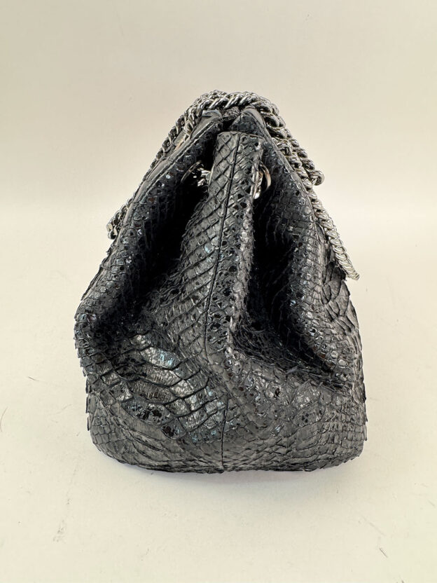 Pre-Owned Chanel Python Buckey Bag Silver hardware - Image 2