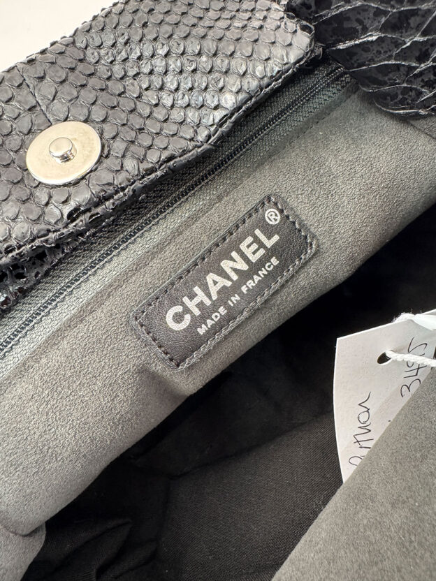Pre-Owned Chanel Python Buckey Bag Silver hardware - Image 6