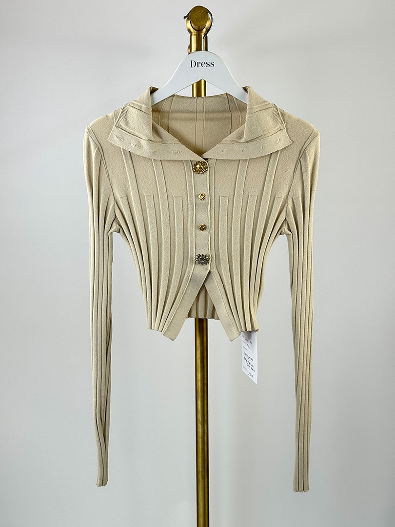 Pre-Owned Jacquemus Beige Top With Gold Buttons Size 34 (XS