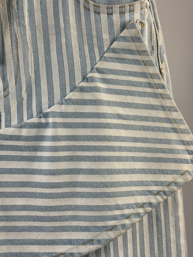 Pre-Owned Off White Denim Long Striped Skirt Size IT 40 (UK 8) - Image 3