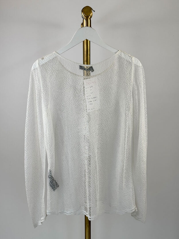 Pre-Owned The Kooples White Lace Top Size M - Image 2