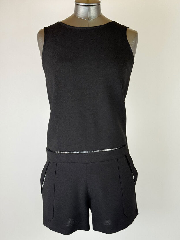 Pre-Owned Ba&sh Black Shorts Playsuit Size XS