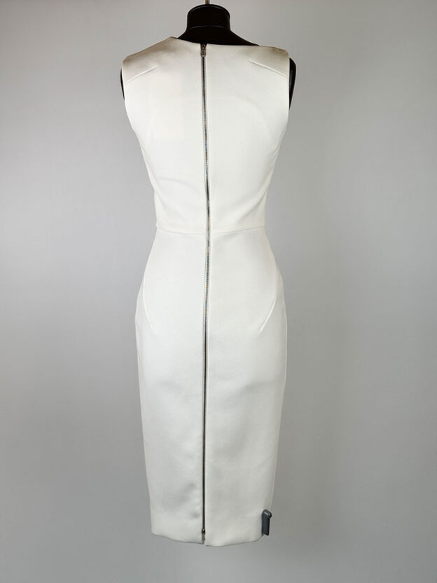 Pre-Owned Victoria Beckham White Dress Size UK 6 - Image 2