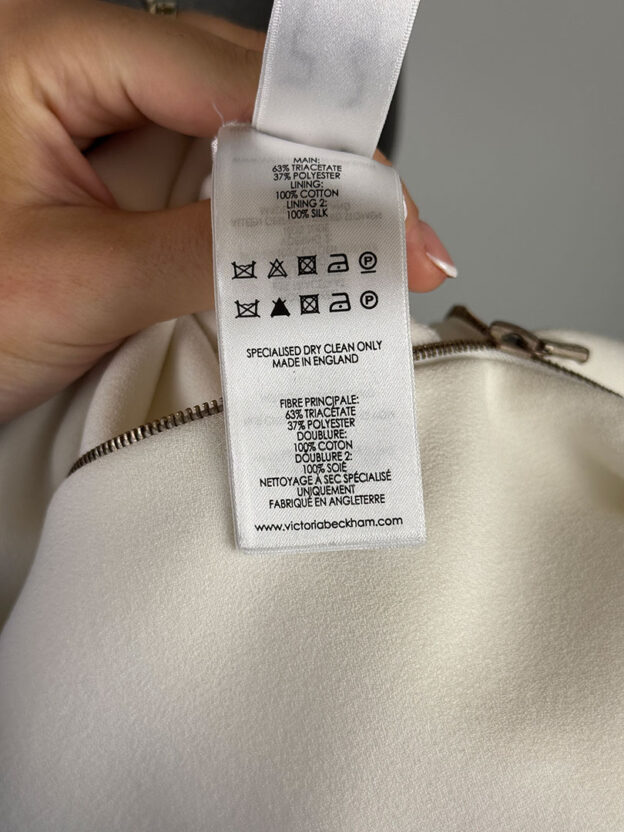 Pre-Owned Victoria Beckham White Dress Size UK 6 - Image 3