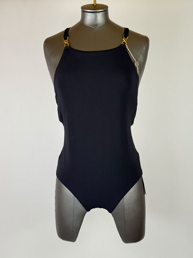 Pre-Owned Jets Black Swimsuit Size UK 10