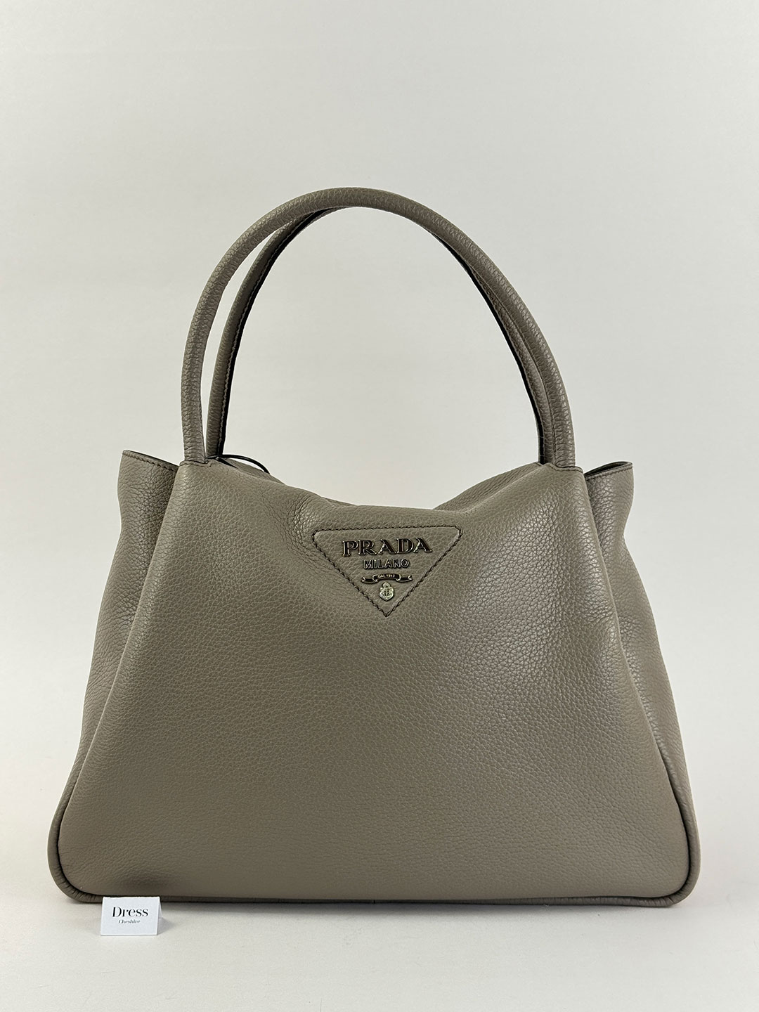 Pre-Owned Prada Grey Leather Handbag - Dress Cheshire