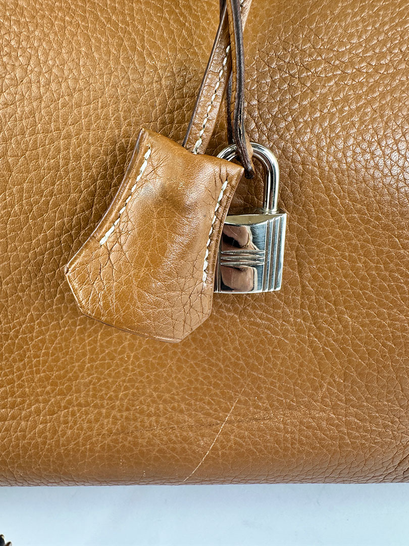 Pre-Owned Hermes Birkin 35 Gold Clemence PHW - Image 12
