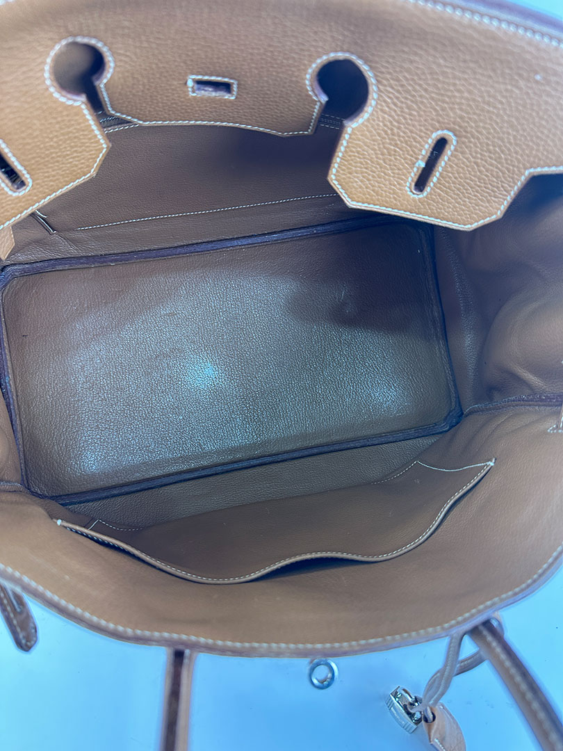 Pre-Owned Hermes Birkin 35 Gold Clemence PHW - Image 14