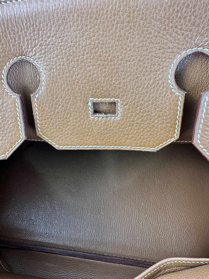 Pre-Owned Hermes Birkin 35 Gold Clemence PHW - Image 16