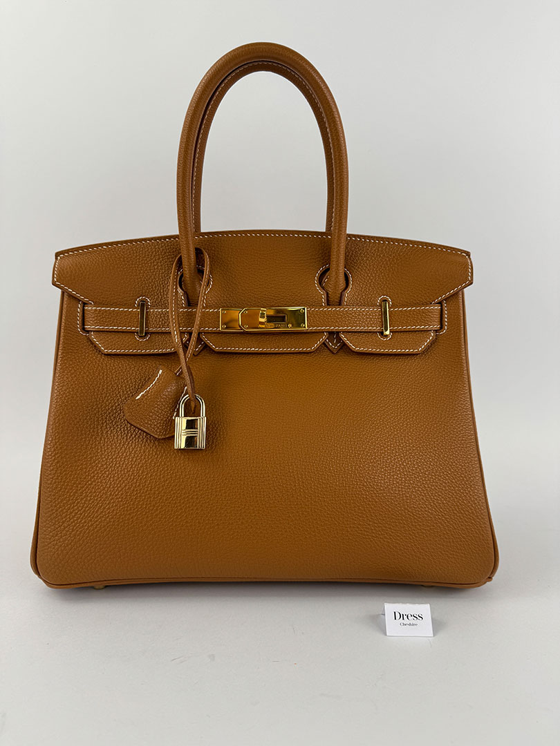 Pre-Owned Hermes Birkin 30 Togo Gold GHW