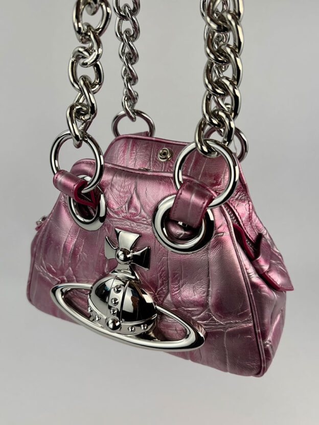 Pre-Owned Vivienne Westwood Pink Archive Orb Chain Handbag - Dress
