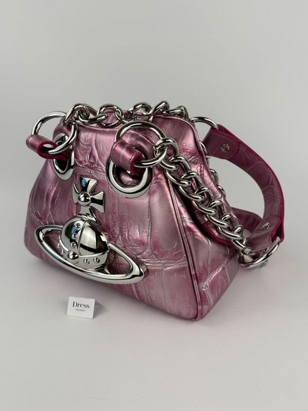 Pre-Owned Vivienne Westwood Pink Archive Orb Chain Handbag - Dress