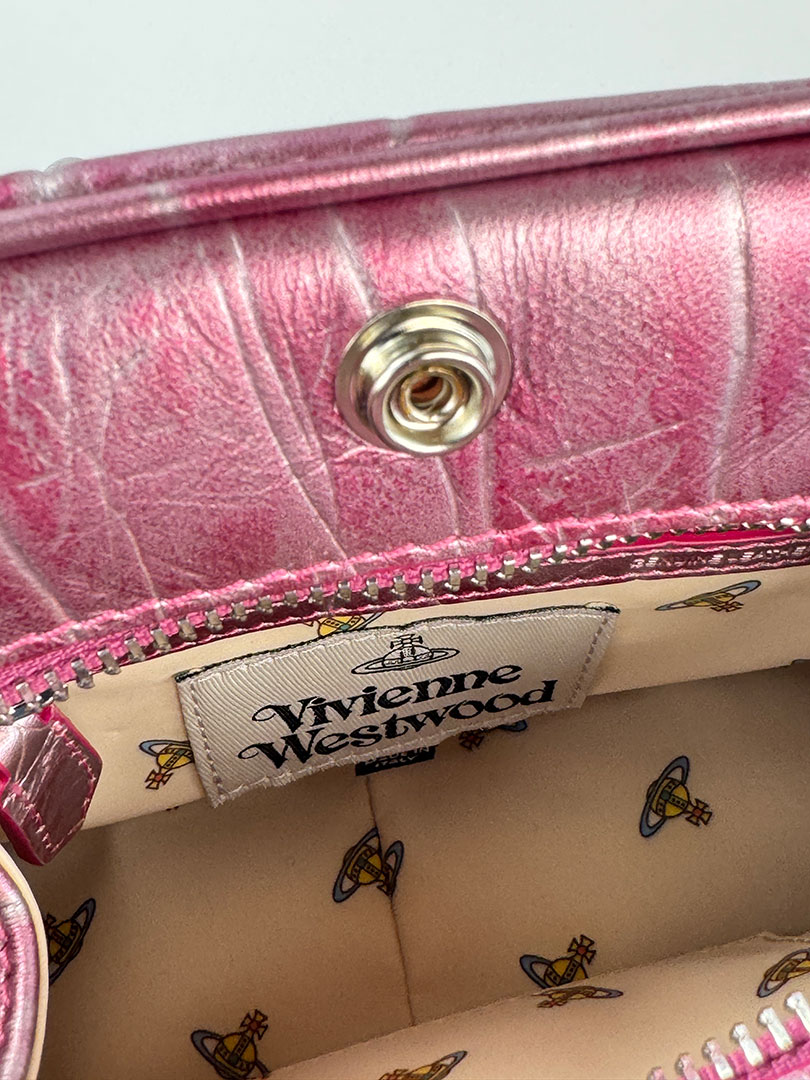 Pre-Owned Vivienne Westwood Pink Archive Orb Chain Handbag - Dress