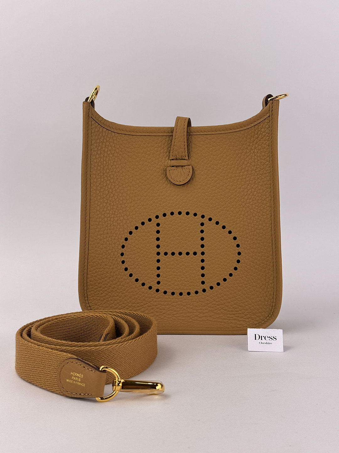 Hermes Mini Evelyne 16 Biscuit Camel GHW - Image 3