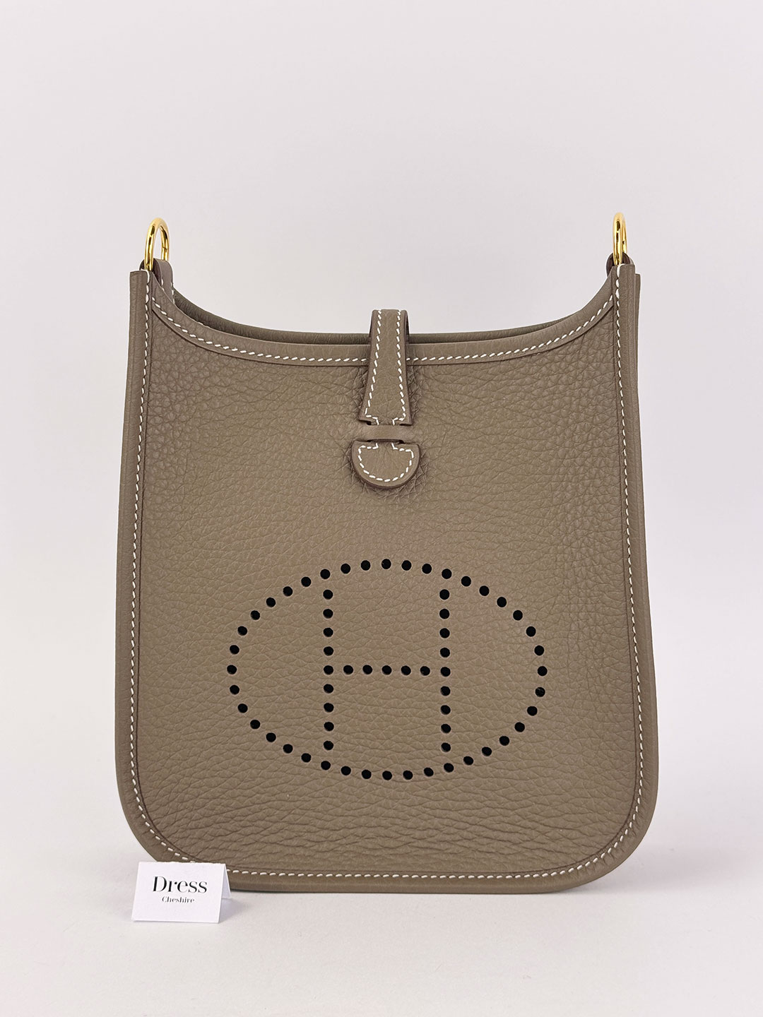 Hermes Mini Evelyne 16 Etoupe Blue GHW - Image 4
