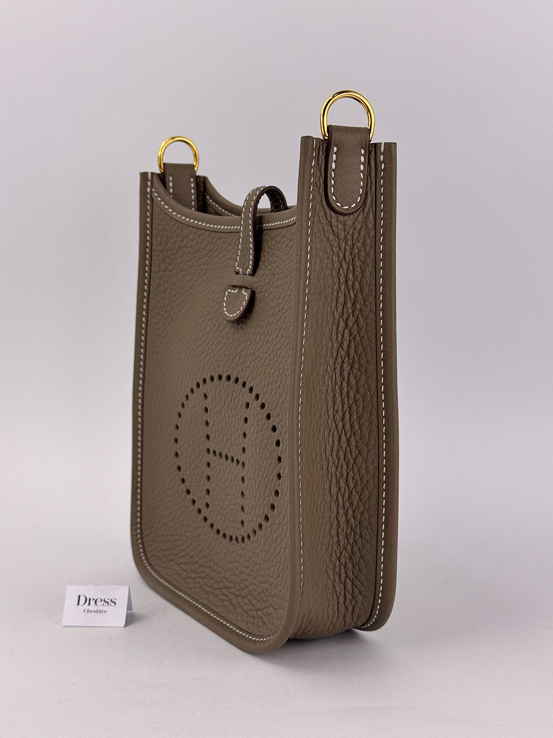 Hermes Mini Evelyne 16 Etoupe Blue GHW - Image 5