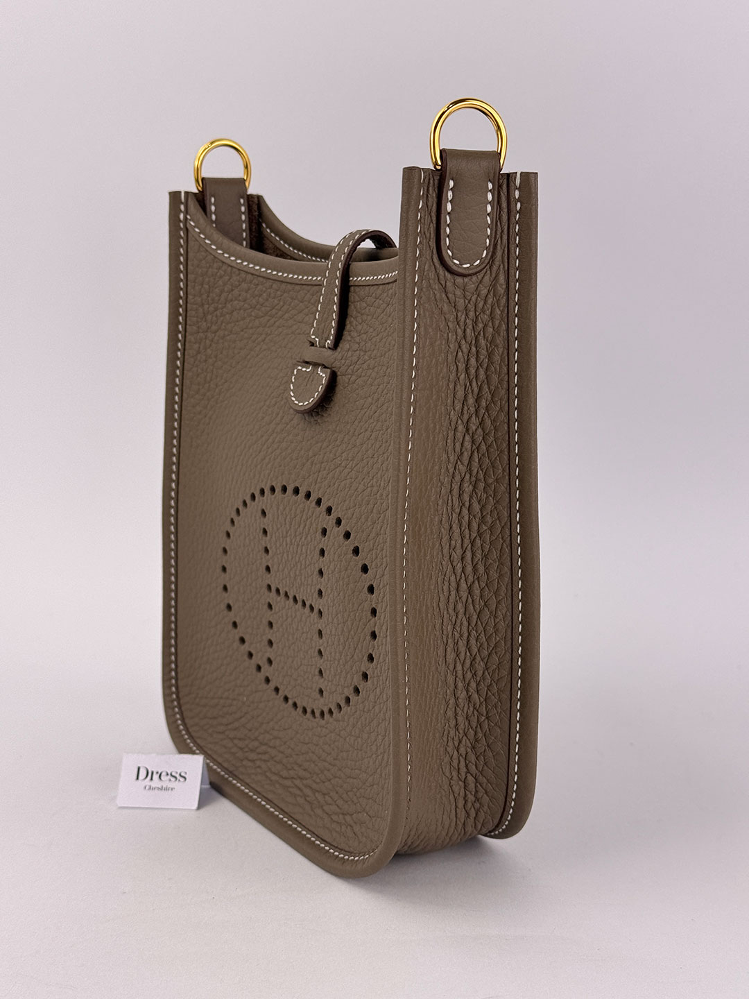 Hermes Mini Evelyne 16 Etoupe Blue GHW - Image 6