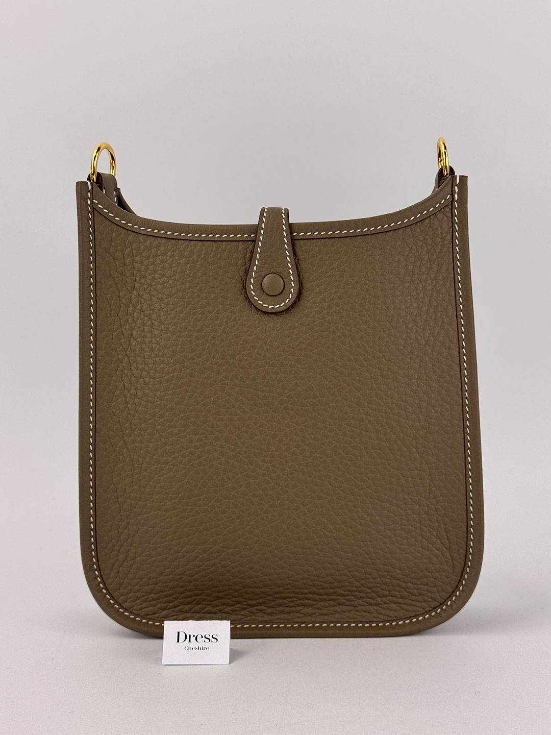 Hermes Mini Evelyne 16 Etoupe Blue GHW - Image 7