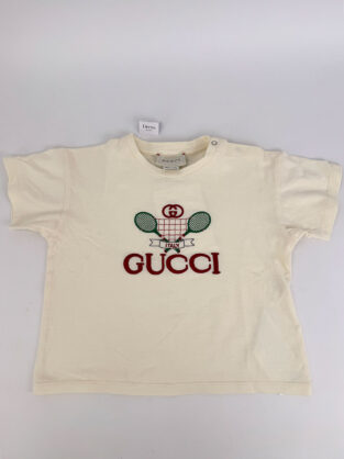 Gucci Tennis Cream & Green T-Shirt Size 9-12 Months