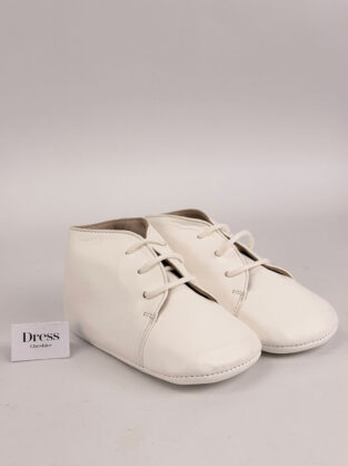 Hermes White Leather Booties Child Size 18 Boxed