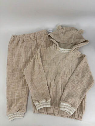 Fendi Cream Trousers and Hoodie Set Size Age 2