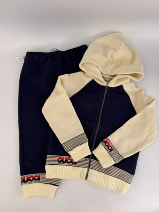 Gucci Navy Jogger and Hoodie Set Size Age 18-24 months