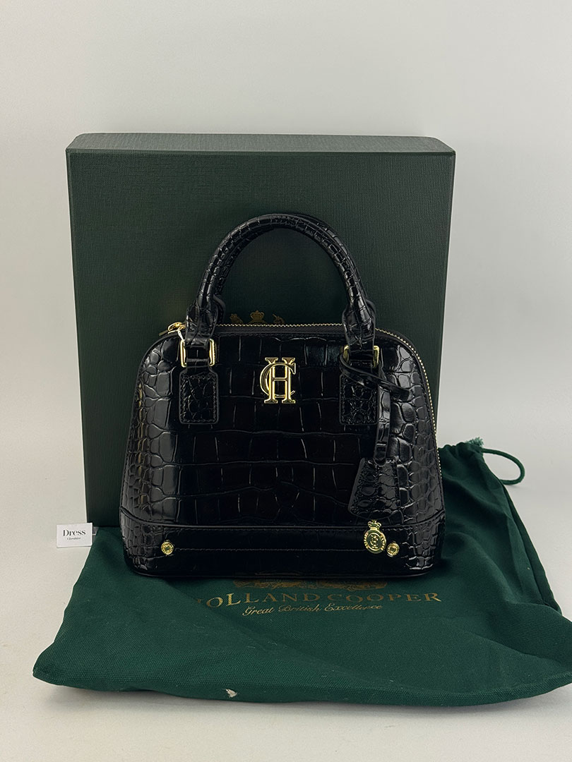 Black Croc Grosvenor Tote Bag. Boxed. - Image 2