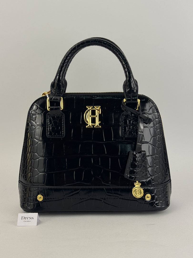 Black Croc Grosvenor Tote Bag. Boxed.