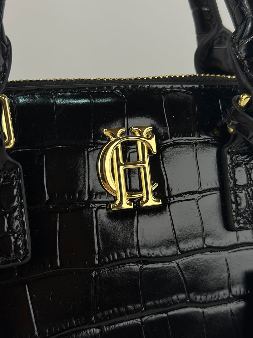 Black Croc Grosvenor Tote Bag. Boxed. - Image 7
