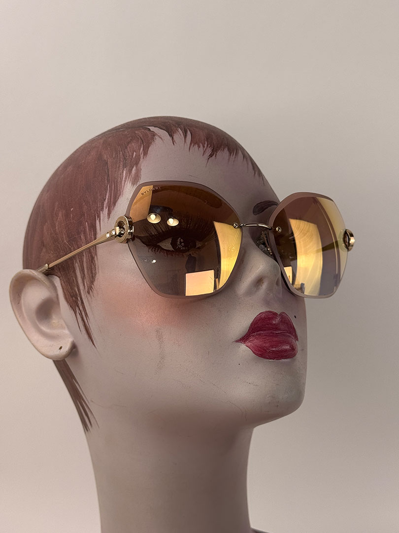 Bvlgari Rimless Sunglasses. Boxed - Image 5